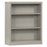 Gray Steel Powder Coat Snapit Bookcase with 2 Adjustable Shelves